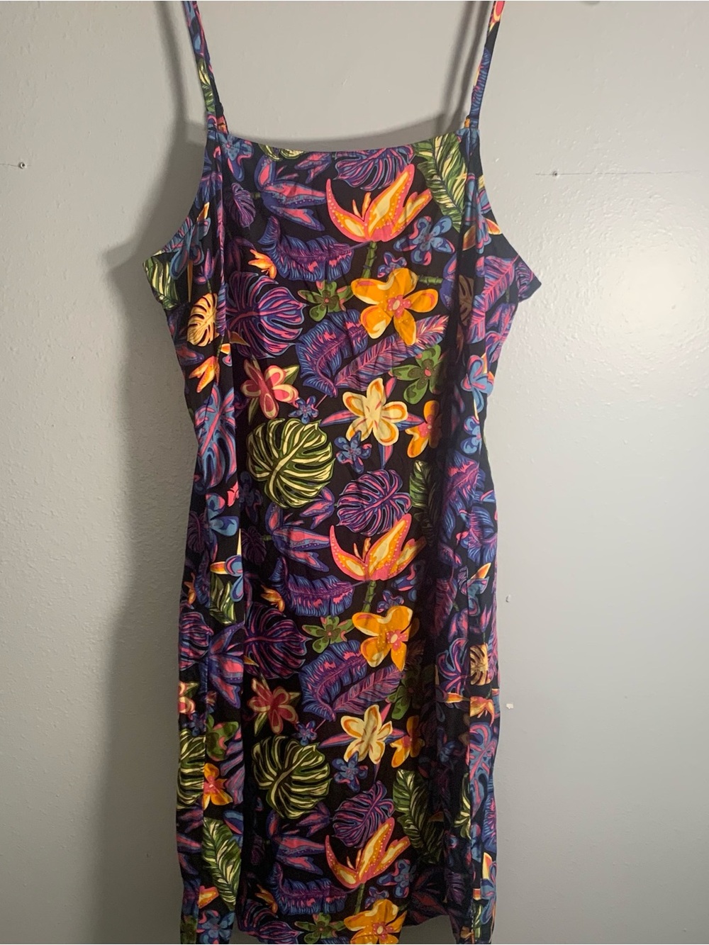 Vans Floral Tropical Print Spaghetti Strap Slip Dress Ladies Sz Small